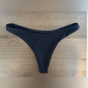 Relleciga Black Bikini Cheeky Thong Bottom